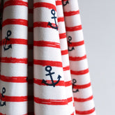 Biojersey Anker rot - Stoffonkel - Stoffmeisterei